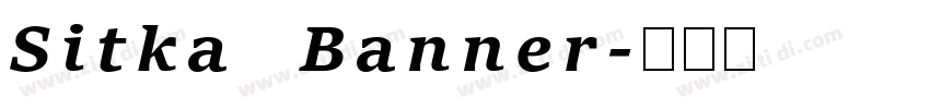 Sitka Banner字体转换